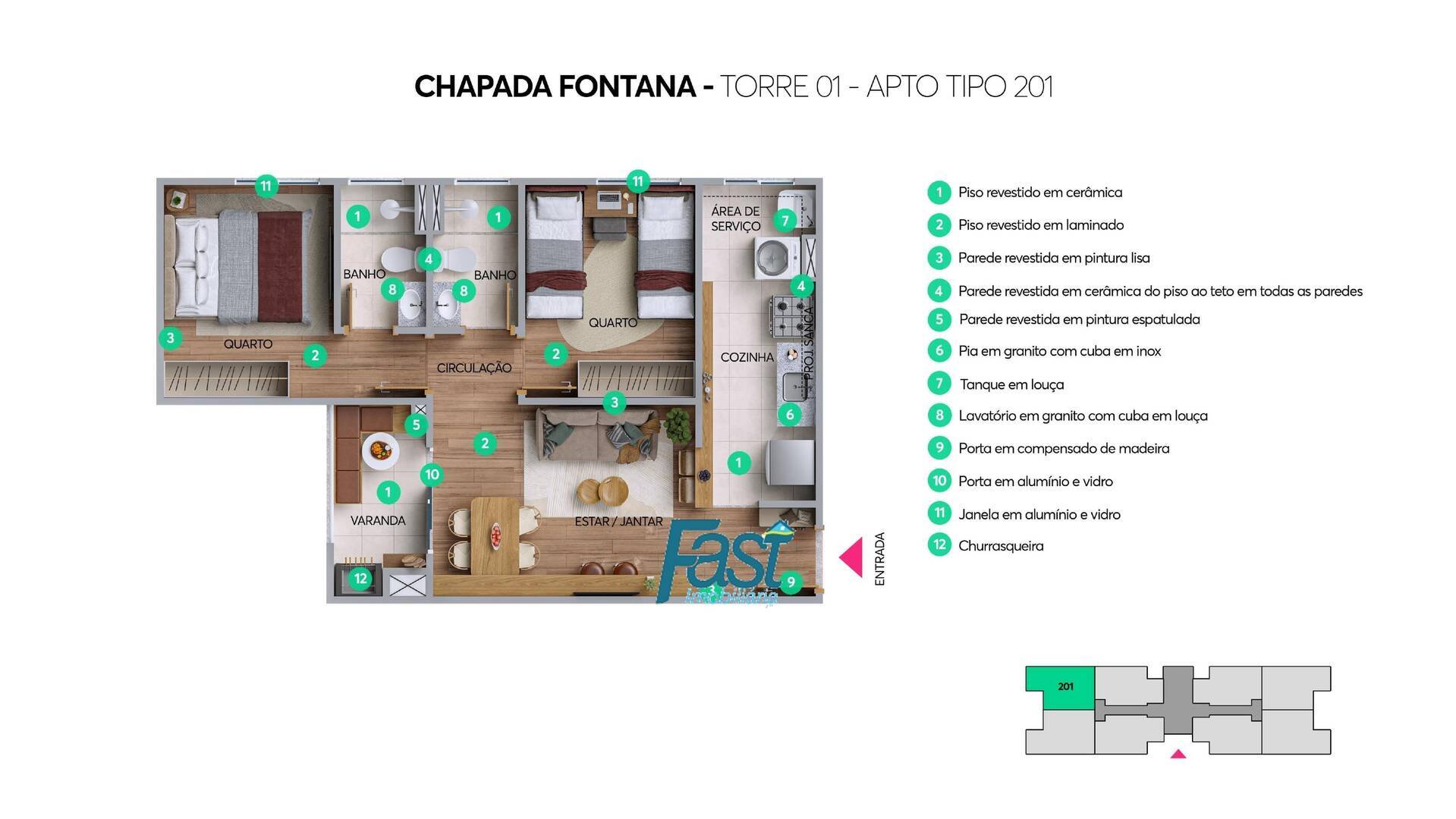 Apartamento, 2 quartos - Foto 3